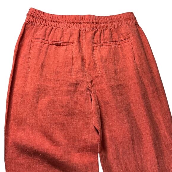 Athleta 100% Linen Pants NWOT Relaxed Fit Womens Casual Summer Style Size 10P - Picture 9 of 10